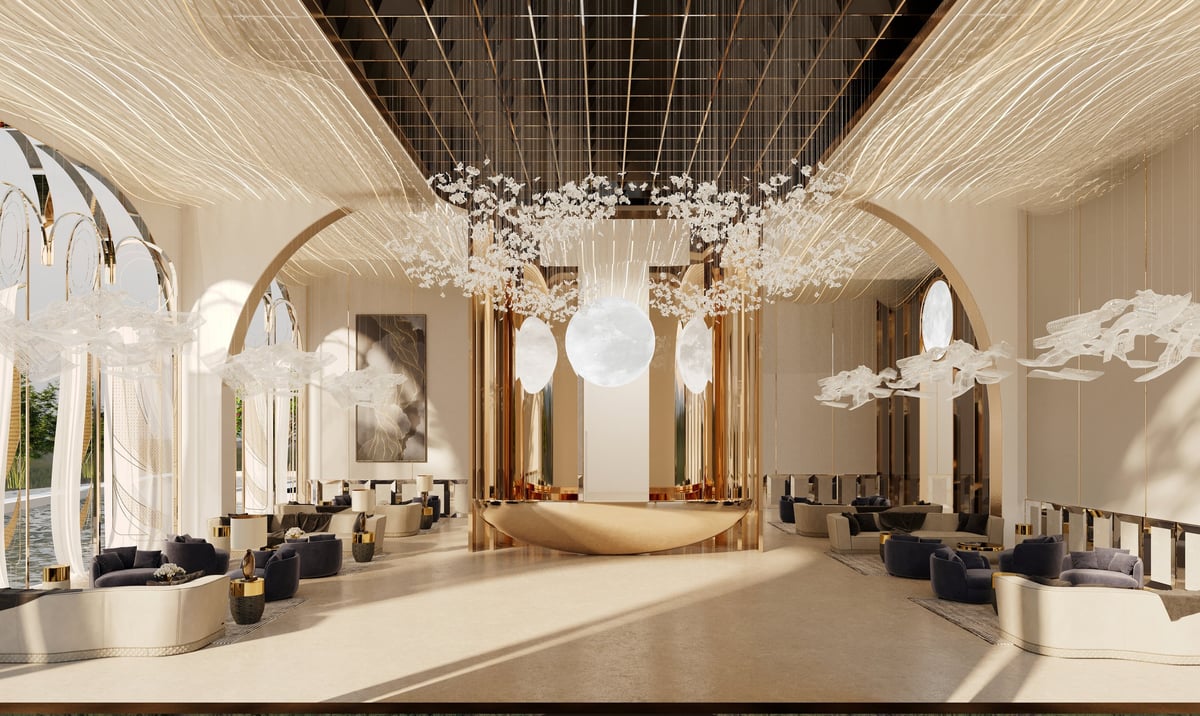 Elegant building lobby interior